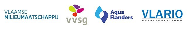 Logo's partners: VMM, VVSG, AquaFlanders, VLARIO