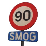Verkeersbord SMOG 90 km/u