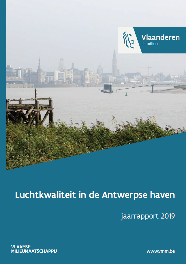 Cover jaarrapport luchtkwaliteit Antwerpe haven 2019