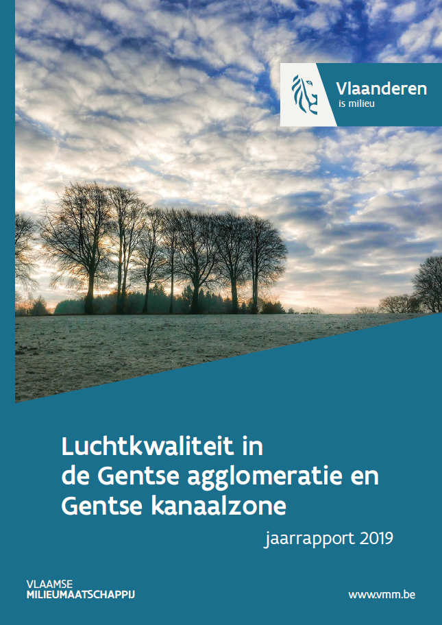 Cover jaarrapport luchtkwaliteit Gentse agglomeratie en Gentse kanaalzone 2019