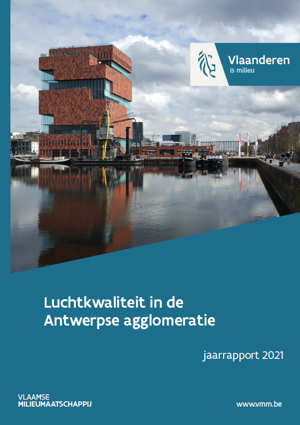 Cover luchtkwaliteit in de Antwerpse agglomeratie - jaarrapport 2021