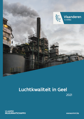 Cover rapport 'Luchtkwaliteit in Geel 2021'