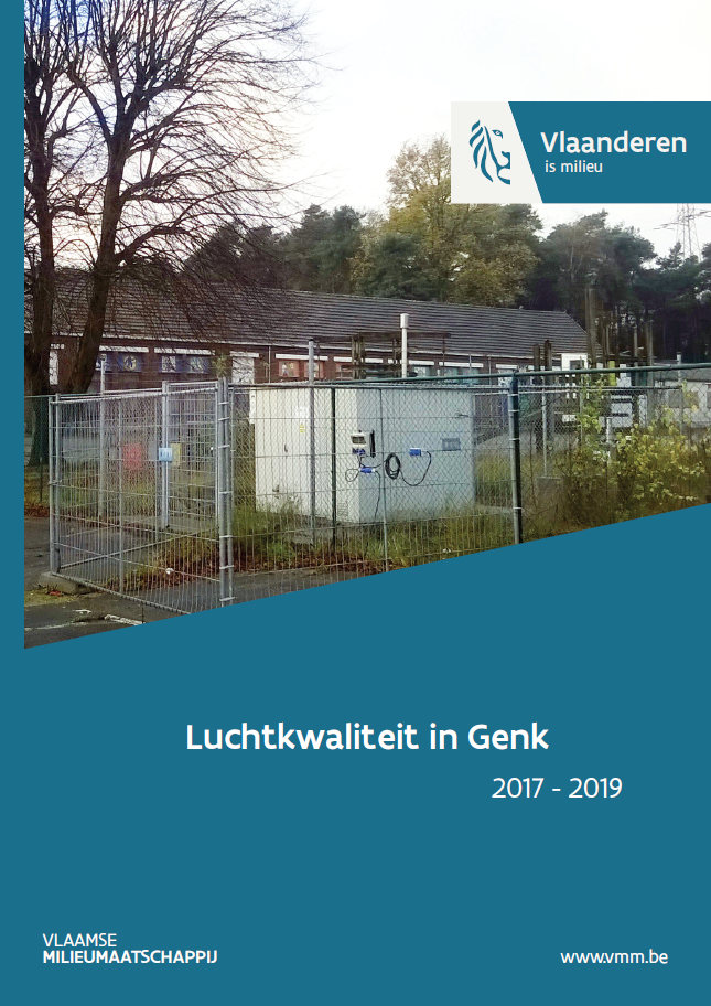 Cover rapport luchtkwaliteit in Genk 2017-2019