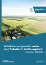 Cover rapport nutriënten in oppervlaktewater en grondwater in landbouwgebied 2022-2023