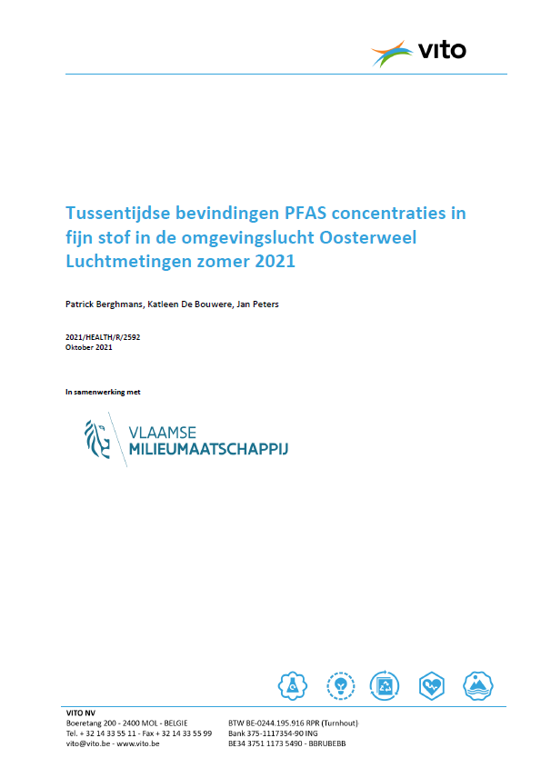 Cover tussentijds rapport PFAS-luchtmetingen Oosterweel