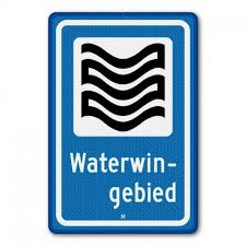 Verkeersbord waterwingebied